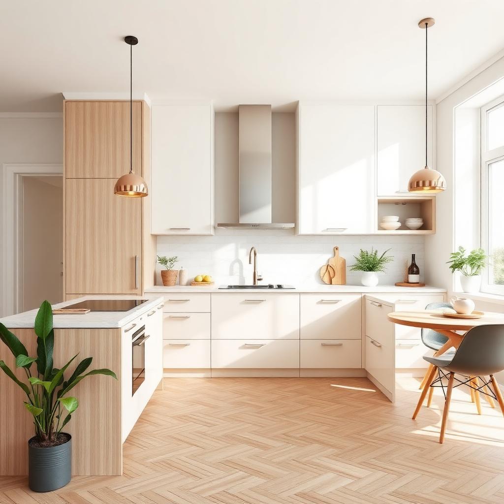 Cuisine vide vers cuisine décorée